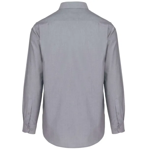  MEN'S LONG-SLEEVED OXFORD SHIRT - Kariban Oxford Zinc