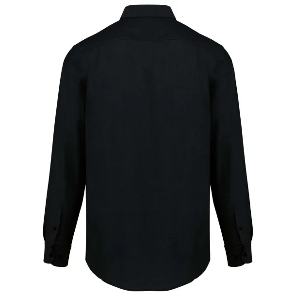  MEN'S LONG-SLEEVED OXFORD SHIRT - Kariban Black