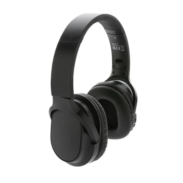  RCS recycled plastic Elite Foldable wireless headphone - XD Collection Black 