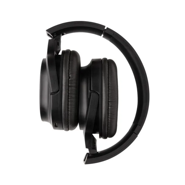  RCS recycled plastic Elite Foldable wireless headphone - XD Collection Black 