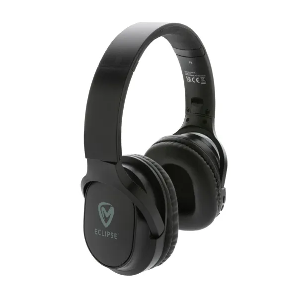  RCS recycled plastic Elite Foldable wireless headphone - XD Collection Black 