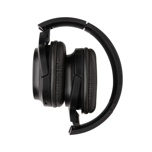  RCS recycled plastic Elite Foldable wireless headphone - XD Collection Black 