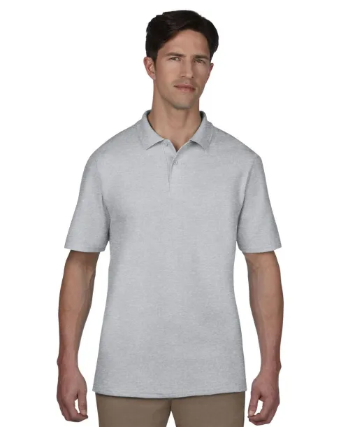  ADULT DOUBLE PIQUÉ POLO - Anvil Heather Grey