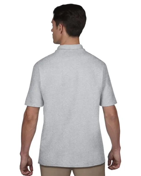  ADULT DOUBLE PIQUÉ POLO - Anvil Heather Grey