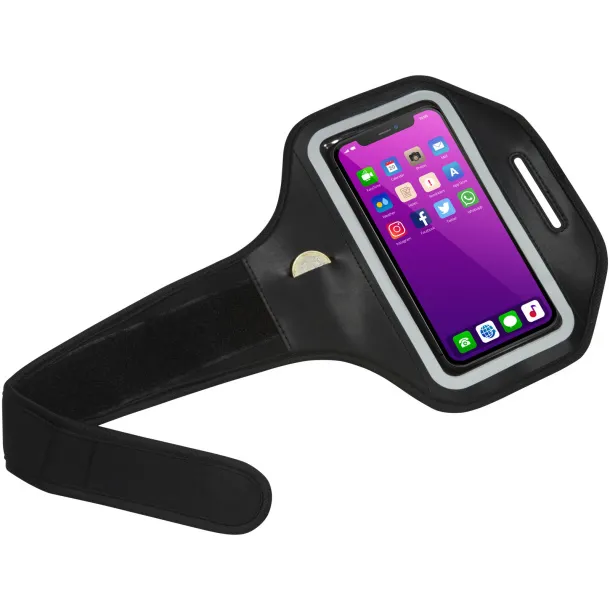 Haile reflective smartphone bracelet with transparent cover - Bullet Crna