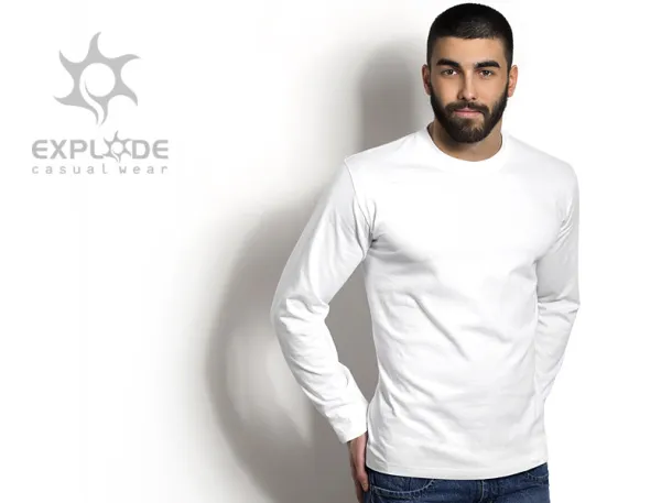 MAJOR men’s long sleeve shirt - EXPLODE White