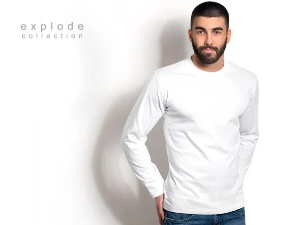 MAJOR men’s long sleeve shirt - EXPLODE White