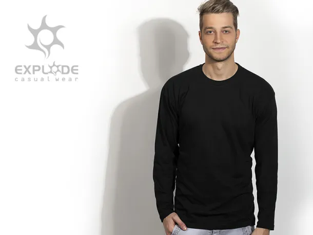 MAJOR Muška majica dugih rukava, 160 g/m2 - EXPLODE Crna