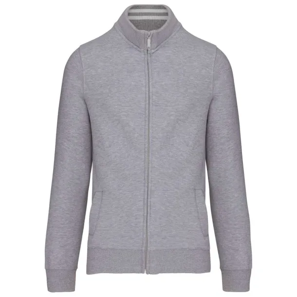  Muška džemper-jakna s patentom, 360 g/m2 - Kariban Oxford Grey