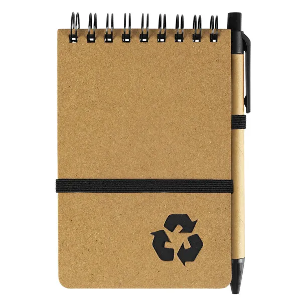 GREEN Notebook with pen Black