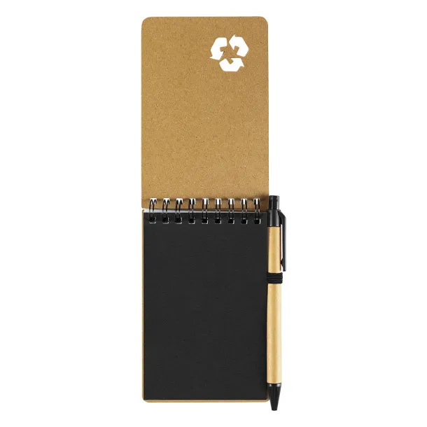 GREEN Notebook with pen Black