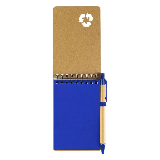 GREEN Notebook with pen Royal blue