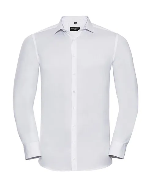  Men's LS Ultimate Stretch Shirt - Russell Collection Bijela