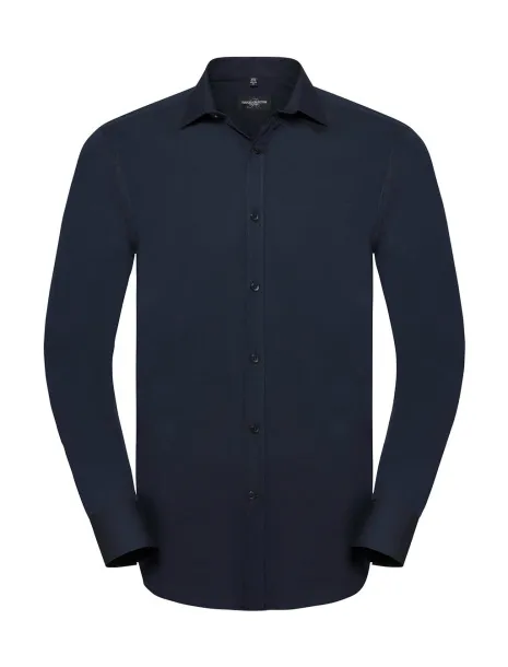  Men's LS Ultimate Stretch Shirt - Russell Collection Bright Navy