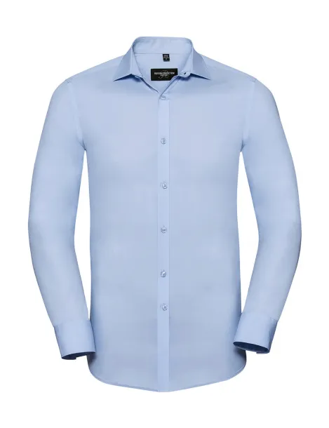  Men's LS Ultimate Stretch Shirt - Russell Collection Bright Sky