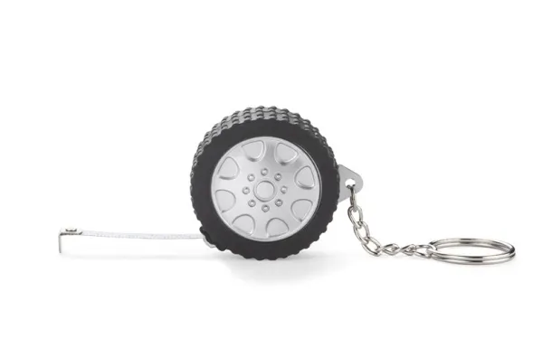 TIRE Keychain - tape measure  1 m - Gildan Silver