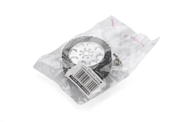 TIRE Keychain - tape measure  1 m - Gildan srebrny