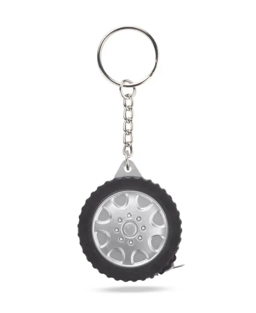 TIRE Keychain - tape measure  1 m Srebrna