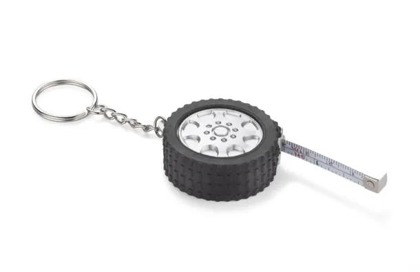 TIRE Keychain - tape measure  1 m - Gildan Silver