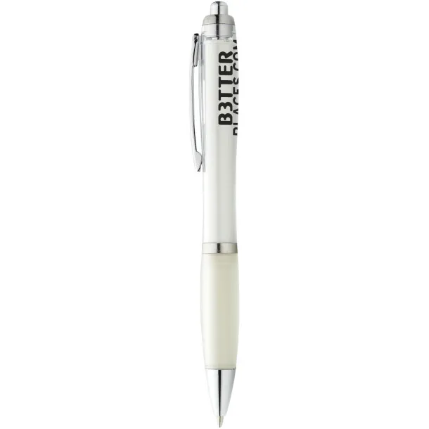 Nash ballpoint pen coloured barrel and grip - Unbranded White