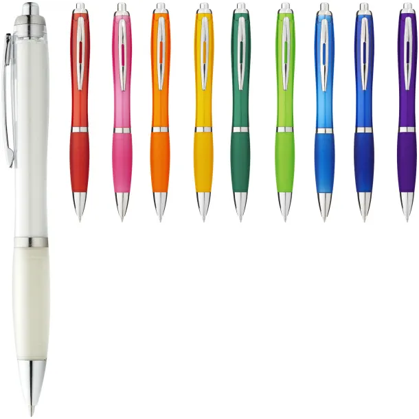 Nash ballpoint pen coloured barrel and grip - Unbranded White