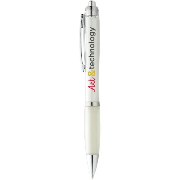 Nash ballpoint pen coloured barrel and grip - Unbranded White