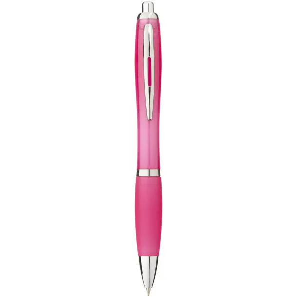 Nash ballpoint pen coloured barrel and grip Transparent pink