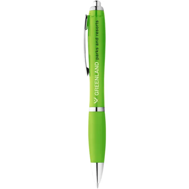 Nash ballpoint pen coloured barrel and grip Lime