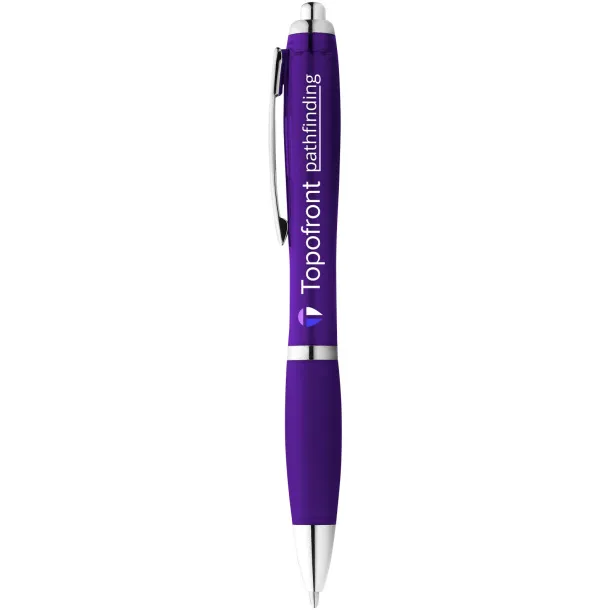 Nash ballpoint pen coloured barrel and grip Purple