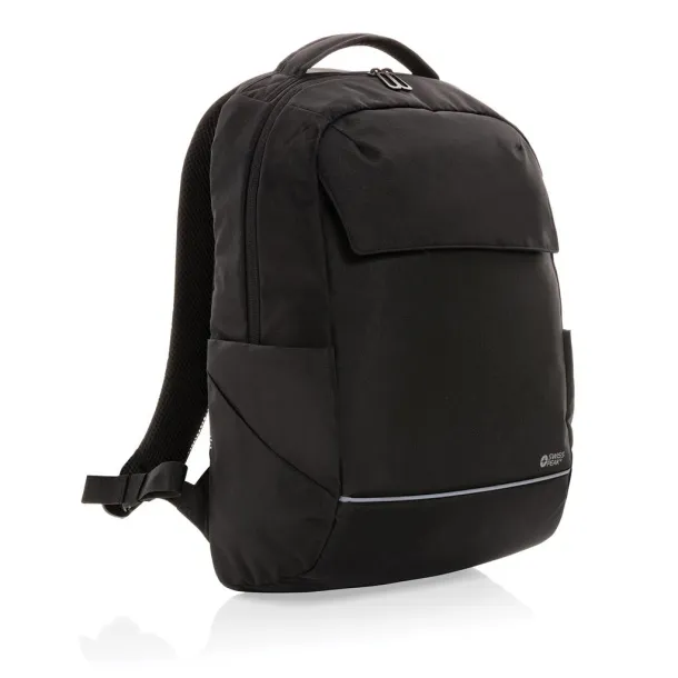  Swiss Peak Brooke AWARE™ RPET daily 15.6" laptop backpack - Swiss Peak Black 