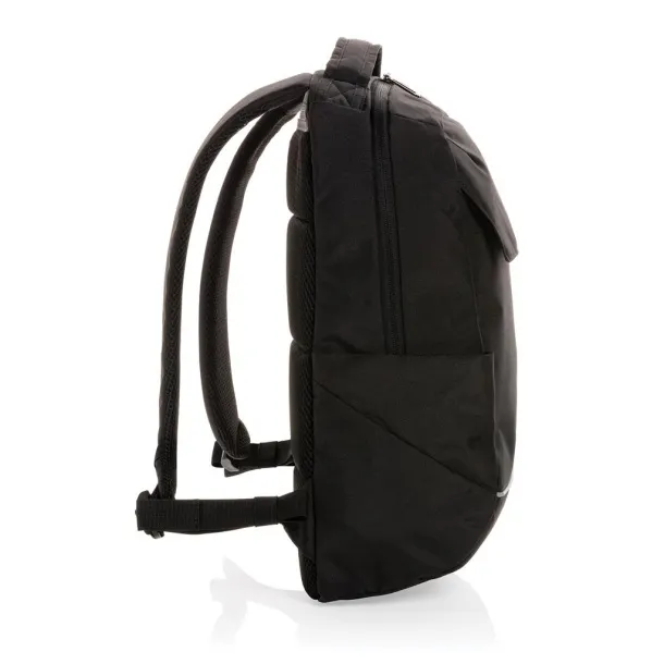  Swiss Peak Brooke AWARE™ RPET daily 15.6" laptop backpack - Swiss Peak Black 