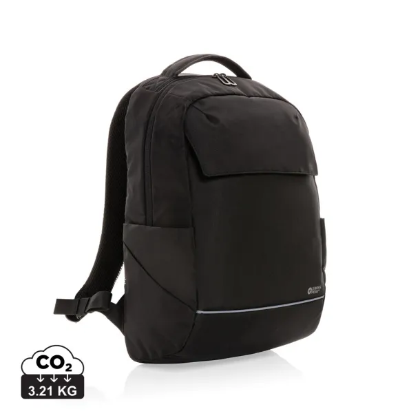  Swiss Peak Brooke AWARE™ RPET daily 15.6" laptop backpack - Swiss Peak Black 