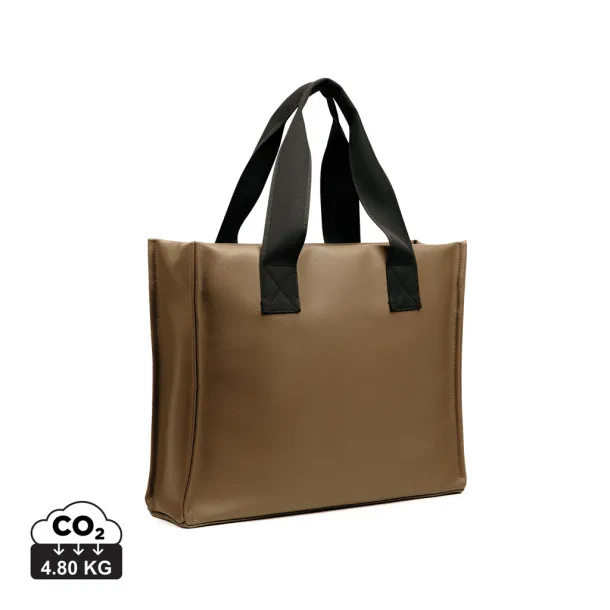  VINGA Bermond RCS recycled PU tote bag - Vinga brown 