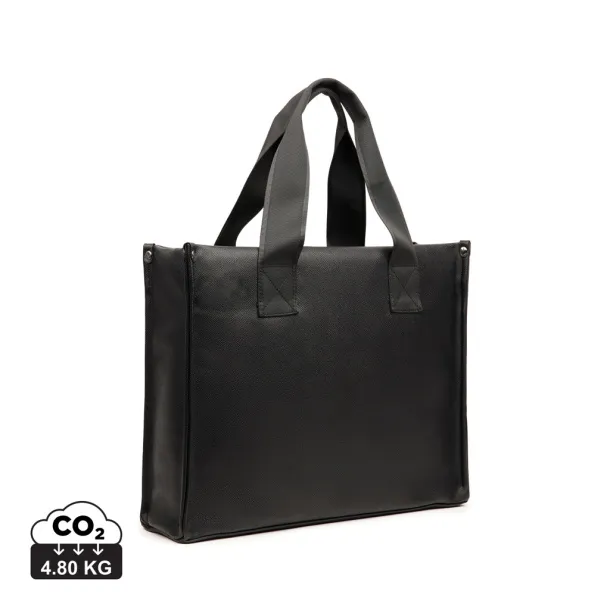  VINGA Bermond RCS recycled PU tote bag - Vinga Black 