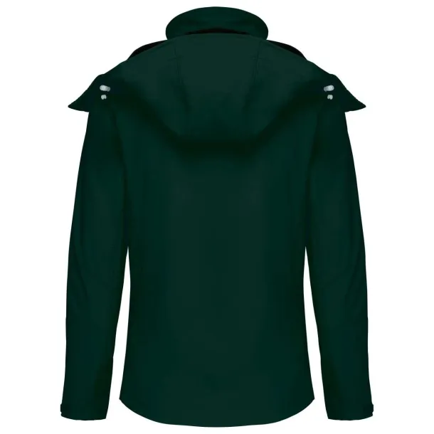  LADIES' DETACHABLE HOODED SOFTSHELL JACKET - Kariban Bottle Green