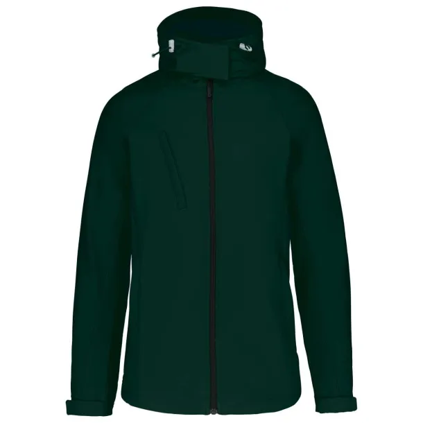  LADIES' DETACHABLE HOODED SOFTSHELL JACKET - Kariban Bottle Green