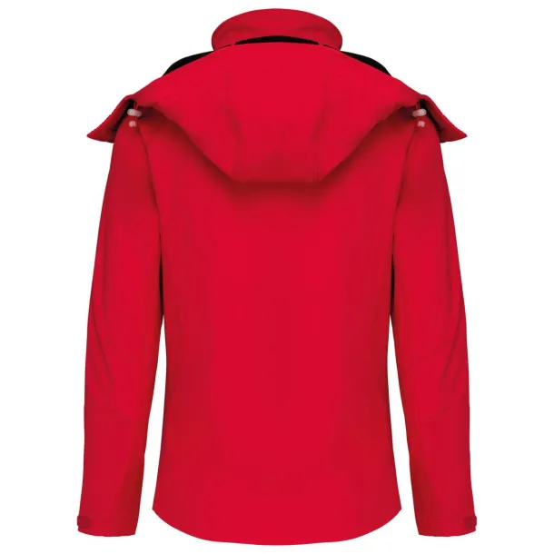  LADIES' DETACHABLE HOODED SOFTSHELL JACKET - Kariban Red