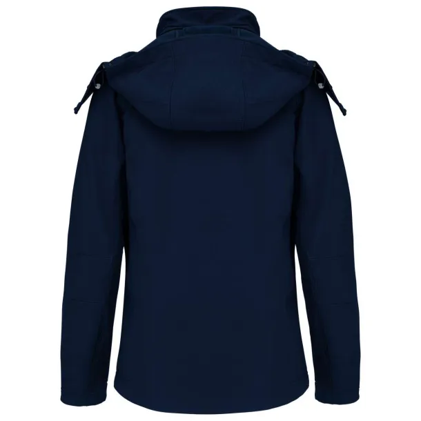  LADIES' DETACHABLE HOODED SOFTSHELL JACKET - Kariban Navy