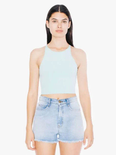  WOMEN'S COTTON SPANDEX CROP TANK - American Apparel Menthe