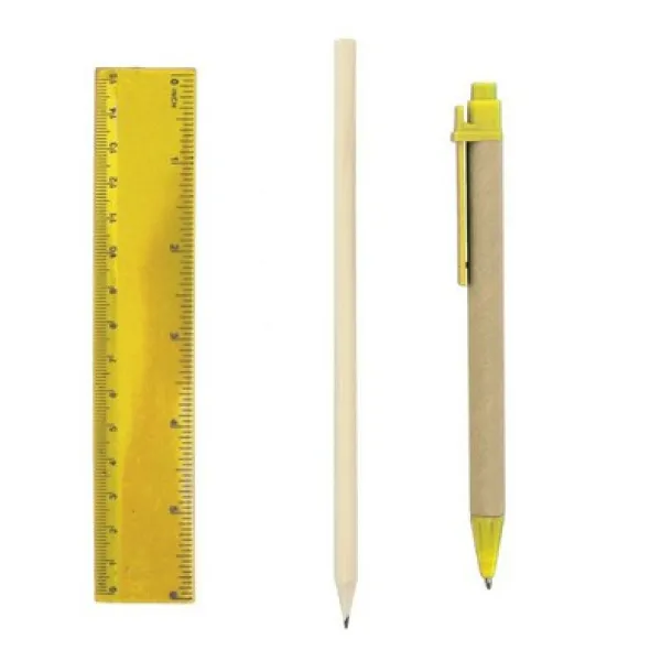  School set, pencil case yellow