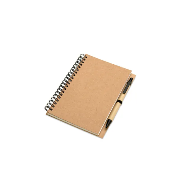 BLOQUERO Recycled notebook and ball pen Beige