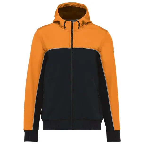  UNISEX 3-LAYER TWO-TONE BIONIC SOFTSHELL JACKET - Designed To Work Black Orange