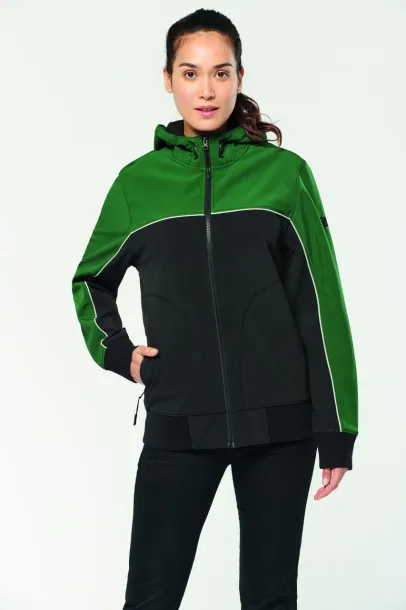  Unisex troslojna softshell dvobojna jakna - Designed To Work Crna Narančasta