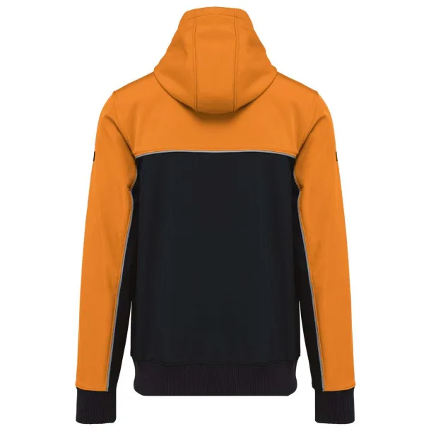  UNISEX 3-LAYER TWO-TONE BIONIC SOFTSHELL JACKET - Designed To Work Black Orange