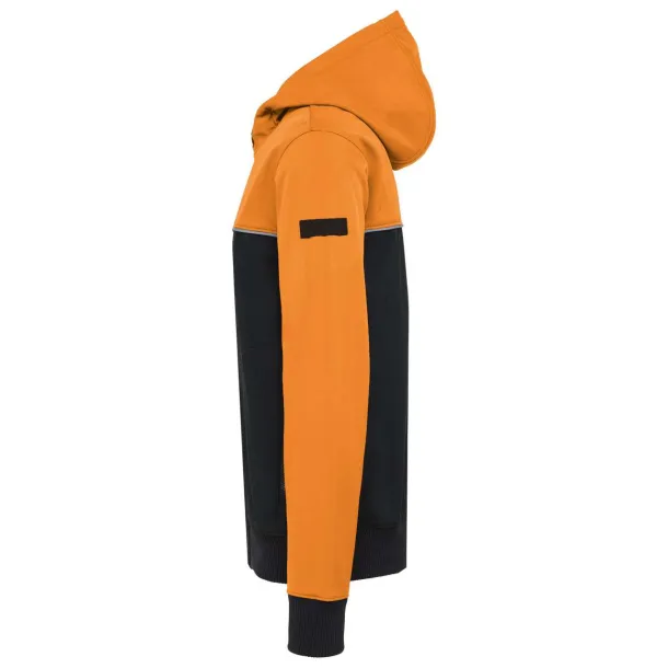  UNISEX 3-LAYER TWO-TONE BIONIC SOFTSHELL JACKET - Designed To Work Black Orange