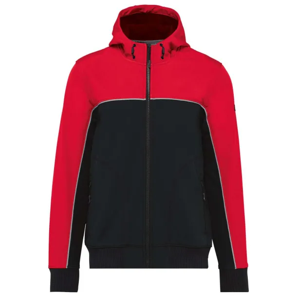  UNISEX 3-LAYER TWO-TONE BIONIC SOFTSHELL JACKET - Designed To Work Black Red