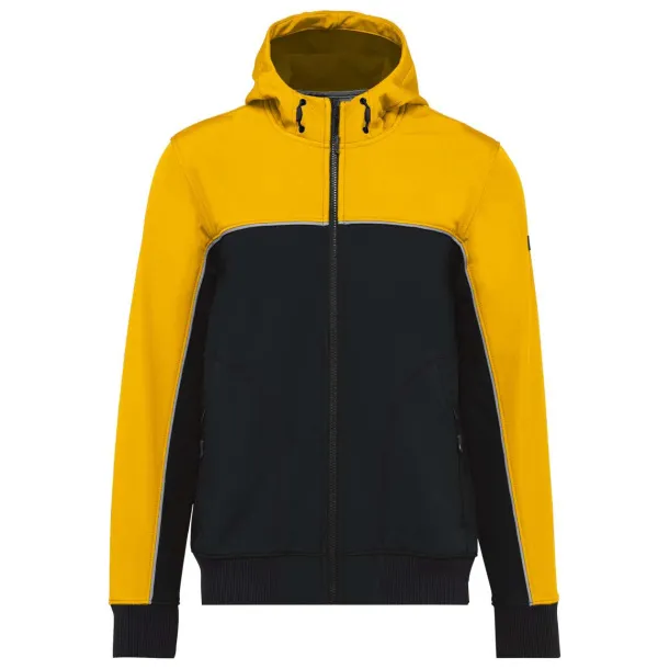  UNISEX 3-LAYER TWO-TONE BIONIC SOFTSHELL JACKET - Designed To Work Black Yellow