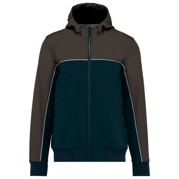  UNISEX 3-LAYER TWO-TONE BIONIC SOFTSHELL JACKET - Designed To Work Navy Kraljevski plava
