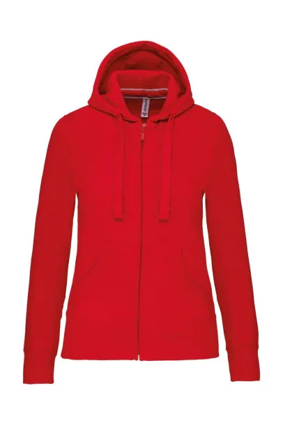  LADIES' FULL ZIP HOODED SWEATSHIRT - Kariban Red