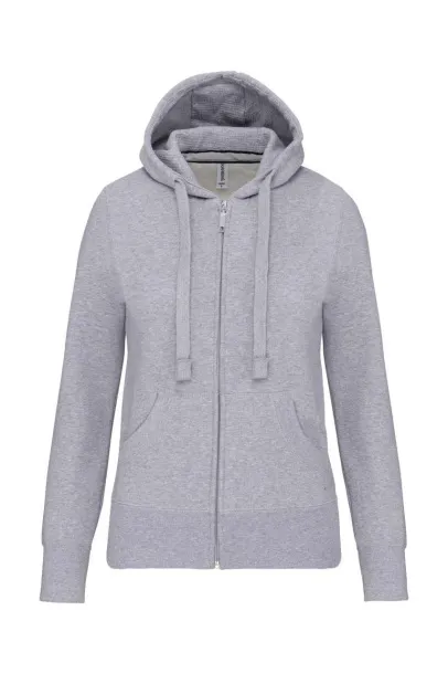  LADIES' FULL ZIP HOODED SWEATSHIRT - Kariban Oxford Grey